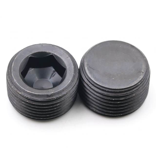 1/8 1/4 3/8 1/2 3/4 5/8 Bspt Bsp Npt Pipe Screw Steel Black Hex Socket Pressure Plug