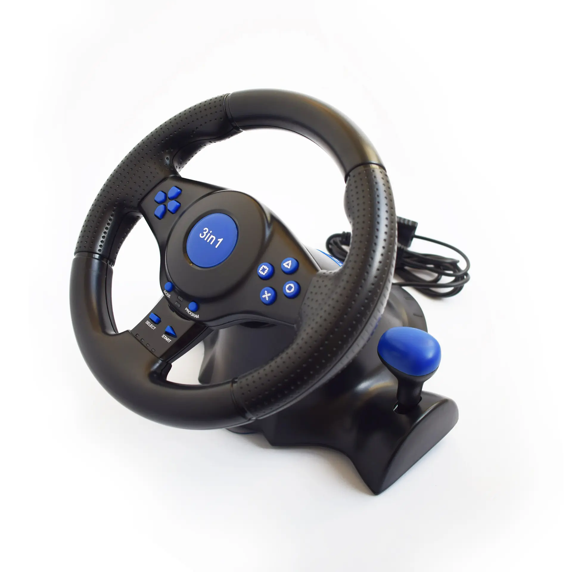 RALAN PS2 puerto dual USB para juegos de ordenador PS3 volante coche de carreras con sistema de pedal