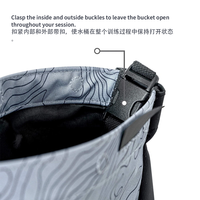 Sac de craie d'extérieur grande taille avec fermeture magnétique, 4 poches et porte-brosses pour l'escalade