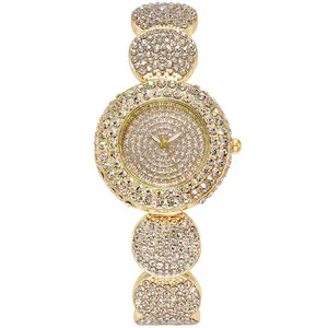 2023 fashion Watch Diamond Custom Logo Top Luxury Brand Female Wrist Crystal Iced Out Quartz Bracelet Watch for Women