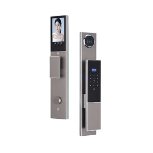 Serrure d'entrée intelligente haut de gamme en acier inoxydable, serrure électronique HR avec reconnaissance faciale, veineuse, mot de passe, carte et clé pour maison, villa, appartement, hôtel - Product Image 4