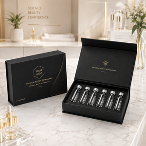 Caja de Embalaje Personalizada para Botellas de Péptidos de 3 Piezas, Caja de Regalo con Cierre Magnético Abatible, Caja de Cartón de 3ml/10ml con Forro de EVA - Product Image 1