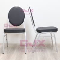Meubles d'hôtel de luxe durables en gros, tables et chaises rondes en métal noir pour mariages, fêtes, hôpitaux