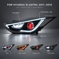 Kit de mise à niveau des performances des phares avant à LED PCS-H29 pour Hyundai Elantra 2011-2015, projecteur à double faisceau, DRL blanc.