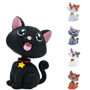 Black Cat Bobblehead Dashboard Figurine Cute Animal Car Dashboard Decoration Resin <b>Toy</b> for Office <b>Desk</b> Home Decor Gift - Product Image 5