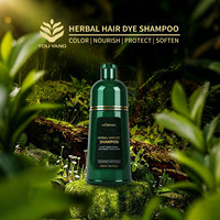 Vente en gros d'usine : Shampooing colorant capillaire biologique à base de plantes, marque privée, doux et non irritant, colorant capillaire noir