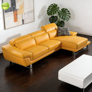 <span class=keywords><strong>Divano</strong></span> <span class=keywords><strong>Angolare</strong></span> di Lusso Europeo Arancione in Vendita, Stile Moderno in Pelle PU con Chaise Longue, <span class=keywords><strong>Divano</strong></span> Componibile a L 2293 - Product Image 1