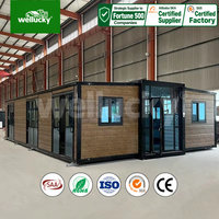 Casa Container Espandibile da 40 Piedi per Sviluppo di Resort e Ville Modulari, 1-6 Camere da Letto, Chiavi in Mano, Cucina e Bagno Completi