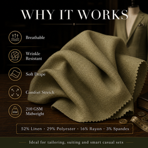 Nuevos Productos para 2027, Tela de <span class=keywords><strong>Lino</strong></span> para Ropa, Muestras Gratis de Tela de <span class=keywords><strong>Lino</strong></span>, Tela Verde para Trajes, Tela al por Mayor para Ropa de <span class=keywords><strong>Lino</strong></span> - Product Image 1