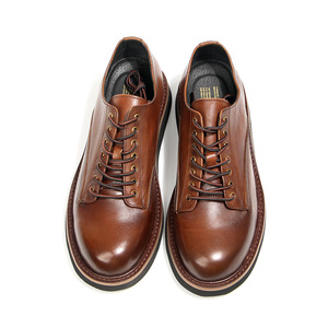 Zapatos de Cuero con Punta Redonda para Hombre, Negros, con Suela Gruesa, Plataforma, Casuales, para Trabajo, Tallas 38, 39, 40, 41, 42, 43, 44, con Suela de Goma Acolchada - Product Image 4