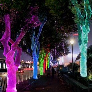<strong>Light</strong> up IP65 Water-Resistant Fiber <strong>Optic</strong> Mesh 0.75mm X 105pcs LED Plastic Optical <strong>Fibre</strong> Lighting for Outdoor Tree Decoration - Product Image 3