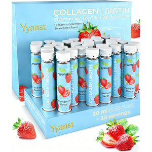 Boisson beauté à la biotine, collagène, acide hyaluronique, multivitamines, saveur fraise, faible teneur en sucre, pour des ongles forts et une peau éclaircie (OEM/ODM). - Product Image 1