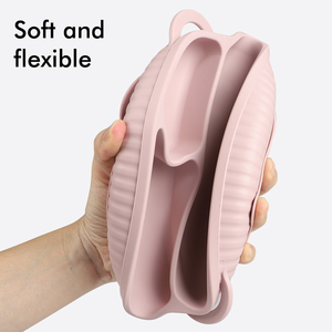 Ensemble d'assiettes divisées en silicone avec ventouse, animaux de dessin animé, sans BPA, écologiques, en forme de cœur, pour les repas des tout-petits et des enfants - Product Image 5