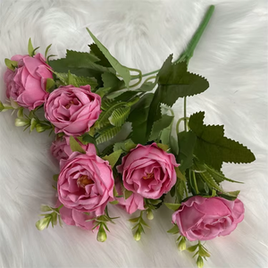 LUYI - Mayoristas de Flores Artificiales para Centros de Mesa, Decoraciones para Bodas, Ramo de Flores de Peonía y Rosa de <span class=keywords><strong>10</strong></span> Cabezas, Flores Decorativas - Product Image 4