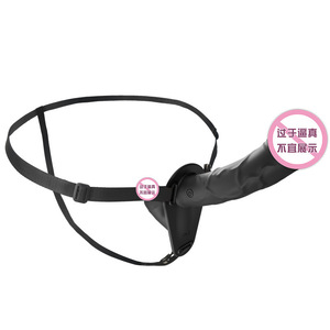 Con pantalones de cuero de doble choque, consolador de silicona, pene sólido, mujer <span class=keywords><strong>homosexual</strong></span> - Product Image 3
