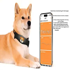 Collier intelligent pour animaux de compagnie avec traducteur humain-animal, motif visage de chien, matériau ABS, surveillance de la fréquence cardiaque, suivi de santé, positionnement IA - Product Image 3