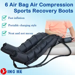 6 Chambers Pressotherapy Pneumatic Sports Dvt Pump Lymph Circulation Leg Massager Masajeador De Piernas Recovery Boots