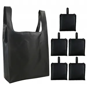 New style wholesale cheap custom 420D polyester eco recycle shopping bag foldable nylon eco bag