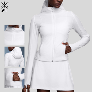 Veste cardigan décontractée pour <span class=keywords><strong>femme</strong></span>, chaude, ajustée, polyvalente, pour l'automne/hiver, idéale pour le sport et les activités de plein air, avec fermeture éclair et capuche - Product Image 1