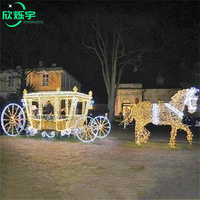 Grandes lumières décoratives de renne de Noël LED 3D Outdoor Park