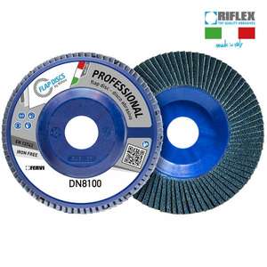 FERVI - DN8100.122 Disque à lamelles plat professionnel classique en zirconium et platine-EAN 8012667297763 ABRASIVES - Product Image 1