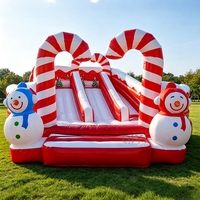 Castillo Inflable, Castillo Inflable Temático de Navidad para Exteriores, Castillo Inflable para Niños, Castillo Inflable para Saltar para Niños