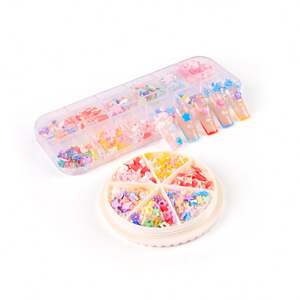 2024 style chaud été 3D Nail Art décalcomanies <span class=keywords><strong>Mickey</strong></span> Bow Sakura doux poterie tranche multi-forme acrylique bricolage Nail Art décorations - Product Image 4