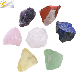 <span class=keywords><strong>CSJA</strong></span> Vente en gros en vrac de pierres précieuses brutes naturelles de guérison Reiki des 7 chakras, cristaux de roche, quartz, pierres brutes, ensemble pour le yoga et la méditation K024 - Product Image 2