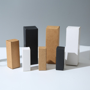 Boîte en carton kraft blanc noir rectangulaire épaisse de haute qualité, boîte d'emballage pour bougies, boîtes cosmétiques vierges avec logo personnalisé - Product Image 2