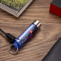 STARYNITE Senter LED Mini Saku Berkualitas Tinggi Super Ray 300 Lumens, Dapat Diisi Ulang via USB, Lampu Senter Gantungan Kunci