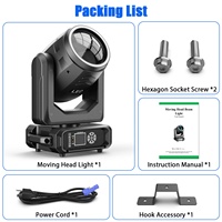 200W faisceau lumière principale mobile LED lumière de scène 18 prisme effets arc-en-ciel lumières mobiles avec anneau LED pour Dj Disco fête mariage