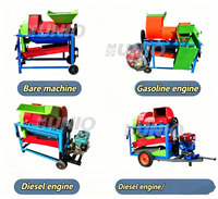 Décortiqueuse de maïs diesel tractable avec châssis de remorque pour la récolte agricole