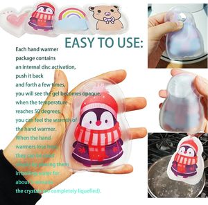Calentadores de <span class=keywords><strong>manos</strong></span> calientes de dibujos animados reutilizables, <span class=keywords><strong>calentador</strong></span> de <span class=keywords><strong>gel</strong></span> corporal de compresa caliente para acampar, calentadores de <span class=keywords><strong>manos</strong></span> y paquetes calientes y fríos - Product Image 4