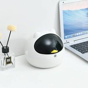 Thân Thiện Với Môi Pp Chất Thải Nhà Bếp Lưu Trữ Xô Thiết Kế Mới Dễ Thương Mèo Máy Tính Để Bàn Thùng Rác Với Mở Top Nắp - Product Image 3