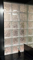 Partition White/transparent Edge Hollow Glass Bricks for Kitchen Frameless Installation Crystal Clear Glass Brick Glass Block