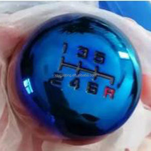 CNCカスタムチタンオートバーントブルーギアシフトハンドルノブ - Product Image 3