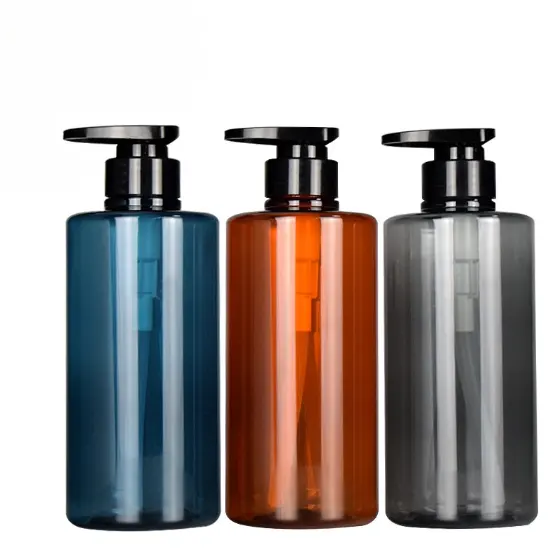 Pomp Voor Shampoo Lotion Emotie Body Auto Cosmetica Verpakking Amber Huisdier Aangepast In Voorraad 300Ml 500Ml Met Zwarte Plastic Bottl