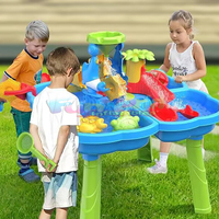 Table et chaises de jeu pour enfants ensemble de table de jeu en plastique de sécurité et de bricolage coloré meubles pour parc d'attractions pour enfants