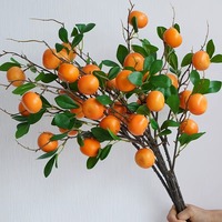 Décoration réaliste de branche d'orange à bas prix pour salon, table à manger, hôtel, accessoires de photographie de mariage