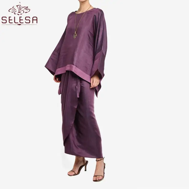 नवीनतम फैशन Jacquard सुरुचिपूर्ण Pepum शैली Teluk Belanga Baju Melayu मामूली इस्लामी कपड़े मुस्लिम