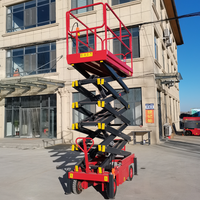 Échafaudage mobile électrique hydraulique à fourche de cisaillement de 4 à 18 m, plateforme de travail en hauteur, équipement de levage pour le nettoyage des vitres