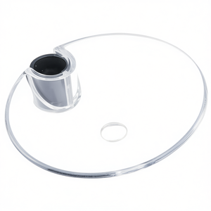 Jabonera Redonda de Acrílico con Adaptador de Varilla Ajustable Transparente para Uso en Baño - Product Image 2