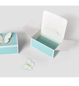 Boîte à bonbons pliable 3D en forme de papillon, vert menthe, en carton, cadeau carré, réutilisable, pour mariage, fête, décoration, <span class=keywords><strong>chocolat</strong></span>, vide - Product Image 4
