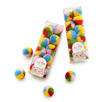 Balles silencieuses en pompon de 3 cm et 4 cm pour chat, jouet doux en peluche pour chaton, idéal pour les jeux de cache-cache, la dentition, le jeu autonome en intérieur et les fournitures pour animaux de compagnie (vente en gros)