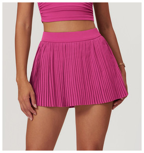 Vente en Gros Vêtements <span class=keywords><strong>de</strong></span> Sport pour Femmes <span class=keywords><strong>Rouge</strong></span> Bleu Marine Marron Jupe <span class=keywords><strong>de</strong></span> Golf Robe Shorts Plissé <span class=keywords><strong>Tennis</strong></span> Gelt Boucles Poches Athlétique Devant - Product Image 5