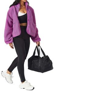 Chaqueta Deportiva de Invierno para Mujer, Cuello Alto, Estilo Urbano, para Gimnasio, Abrigo Cálido, Chaqueta Polar con Cremallera, Talla Grande - Product Image 2