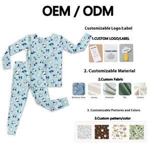 RTS بيجامة من ألياف الخيزران للأطفال بأكمام طويلة طباعة رد الفعل الكرتون ملابس نوم المنزل الفتيات تنفس طفل الخيزران - Product Image 4