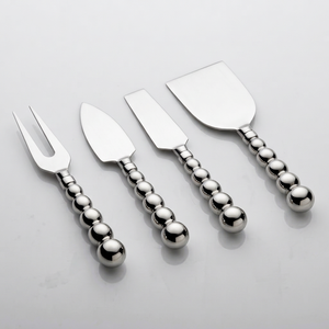 Stainless Steel <b>Cheese</b> <b>Knife</b> <b>Set</b> With Beaded Handles Reusable Metal <b>Cheese</b> Tools For Wedding Use Events And Hotel Use - Product Image 1