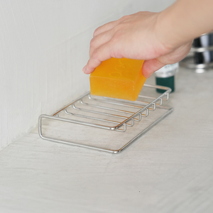 Jabonera de acero inoxidable de doble nivel moderna, desagüe de almacenamiento de baño para limpiar herramientas de <span class=keywords><strong>ducha</strong></span> y vajilla, soporte de Metal - Product Image 1