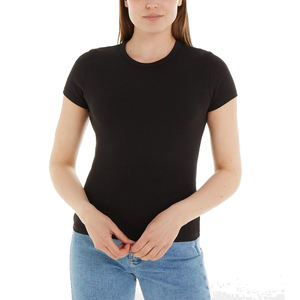 Camiseta de Algodón Ecológica de Manga Corta para Mujer, Corte Ajustado, Interior Cepillado, Lisa, Cómoda y Acogedora, Venta al por Mayor, Colección Primavera/Verano - Product Image 2